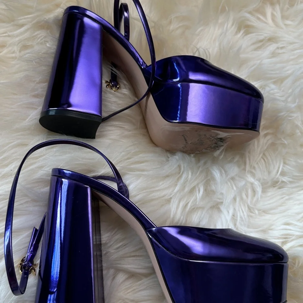Gianvito Rossi 110mm Dua metallic platform pumps